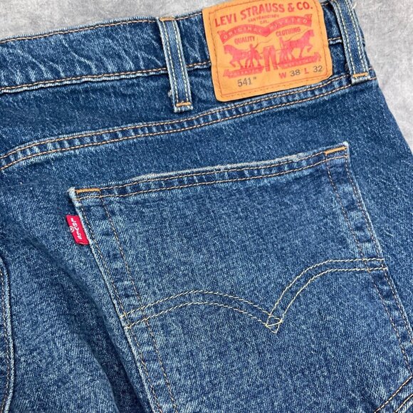 Levis 541 Jeans Men 38W x 32L Blue PC9-18181-0457 Distressed Cotton Stretch - Picture 13 of 14